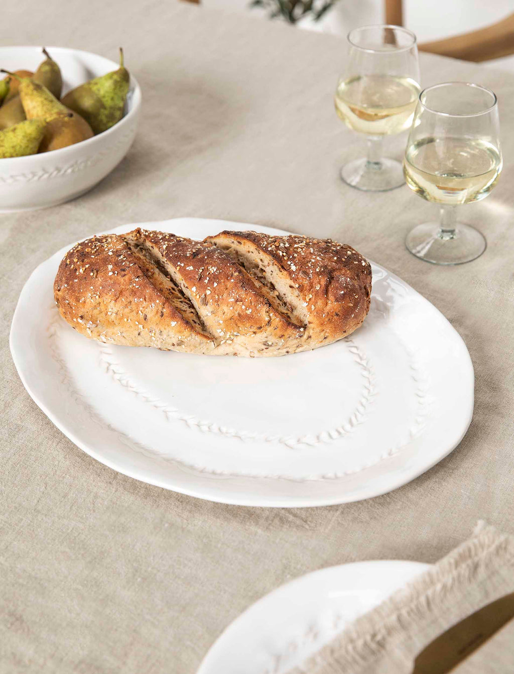 Overton Platter - Ceramic, White
