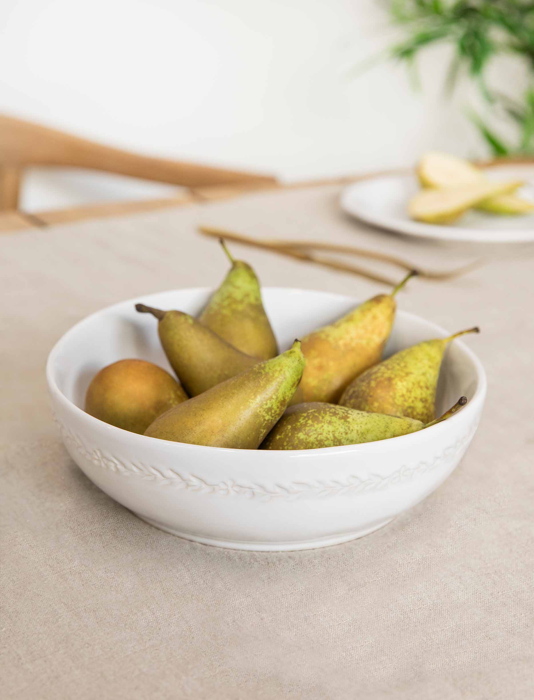 Overton Serving Bowl - Ceramic, White