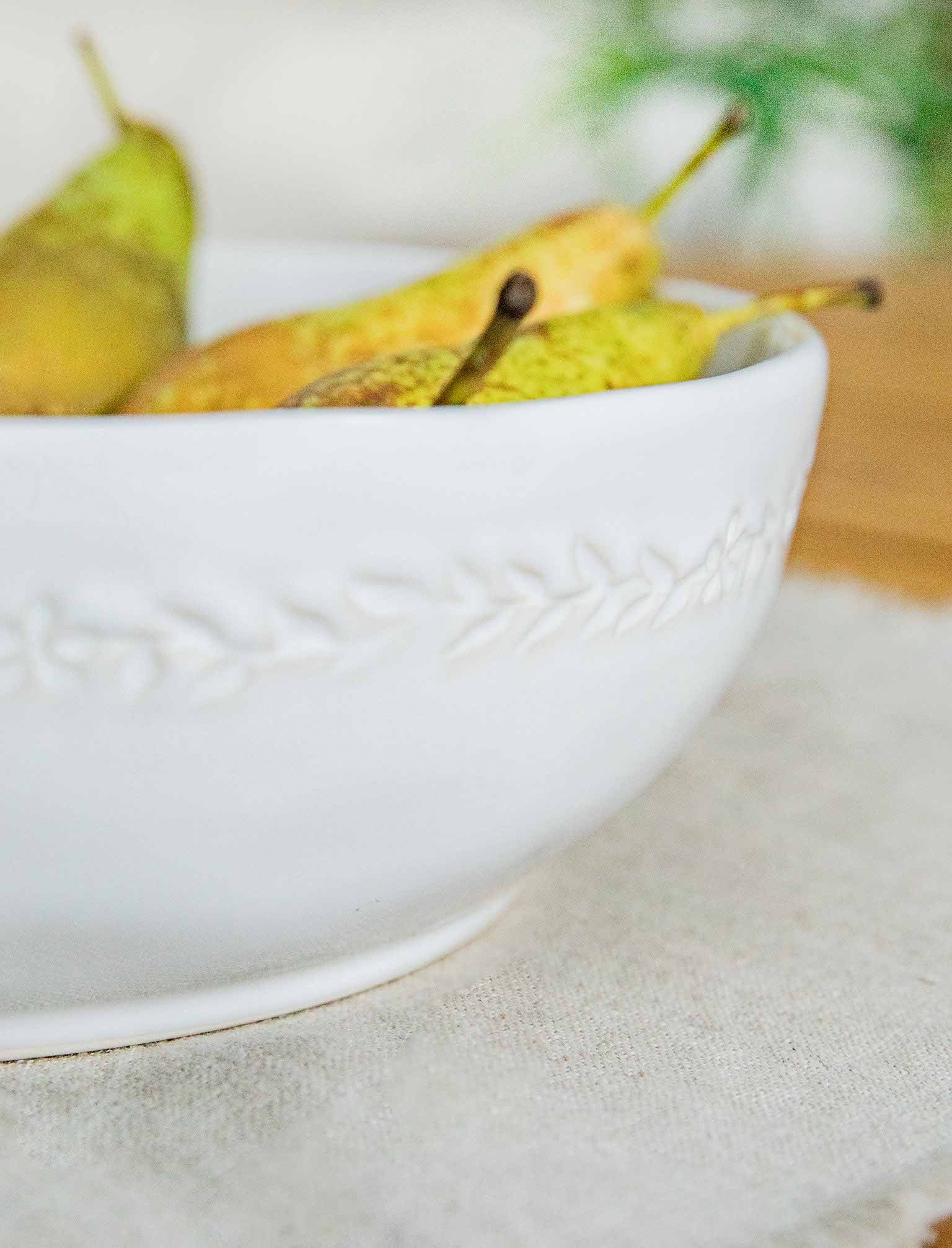 Overton Serving Bowl - Ceramic, White