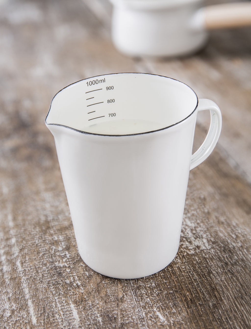 Enamel Measuring Jug - White