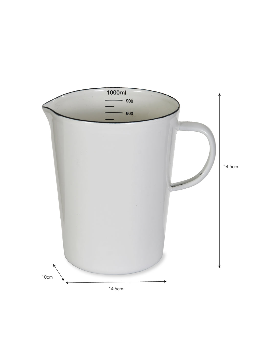 Enamel Measuring Jug - White