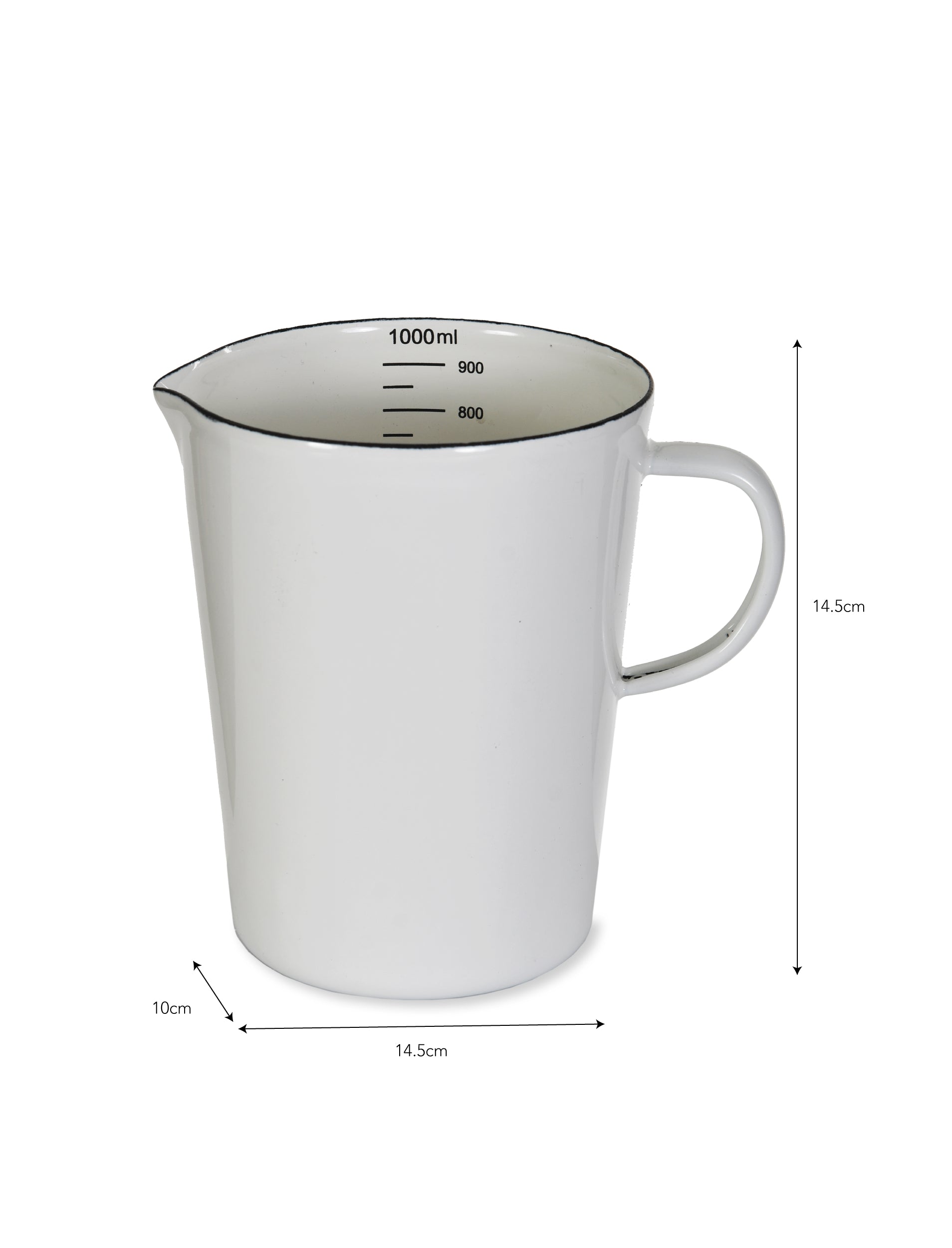 Enamel Measuring Jug - White