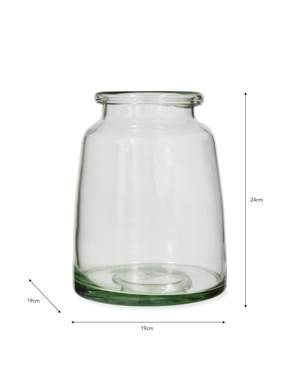Pickle Jar Glass Vase - Medium