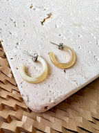 Odette Natural Horn Hugee Hoops