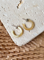 Odette Natural Horn Hugee Hoops