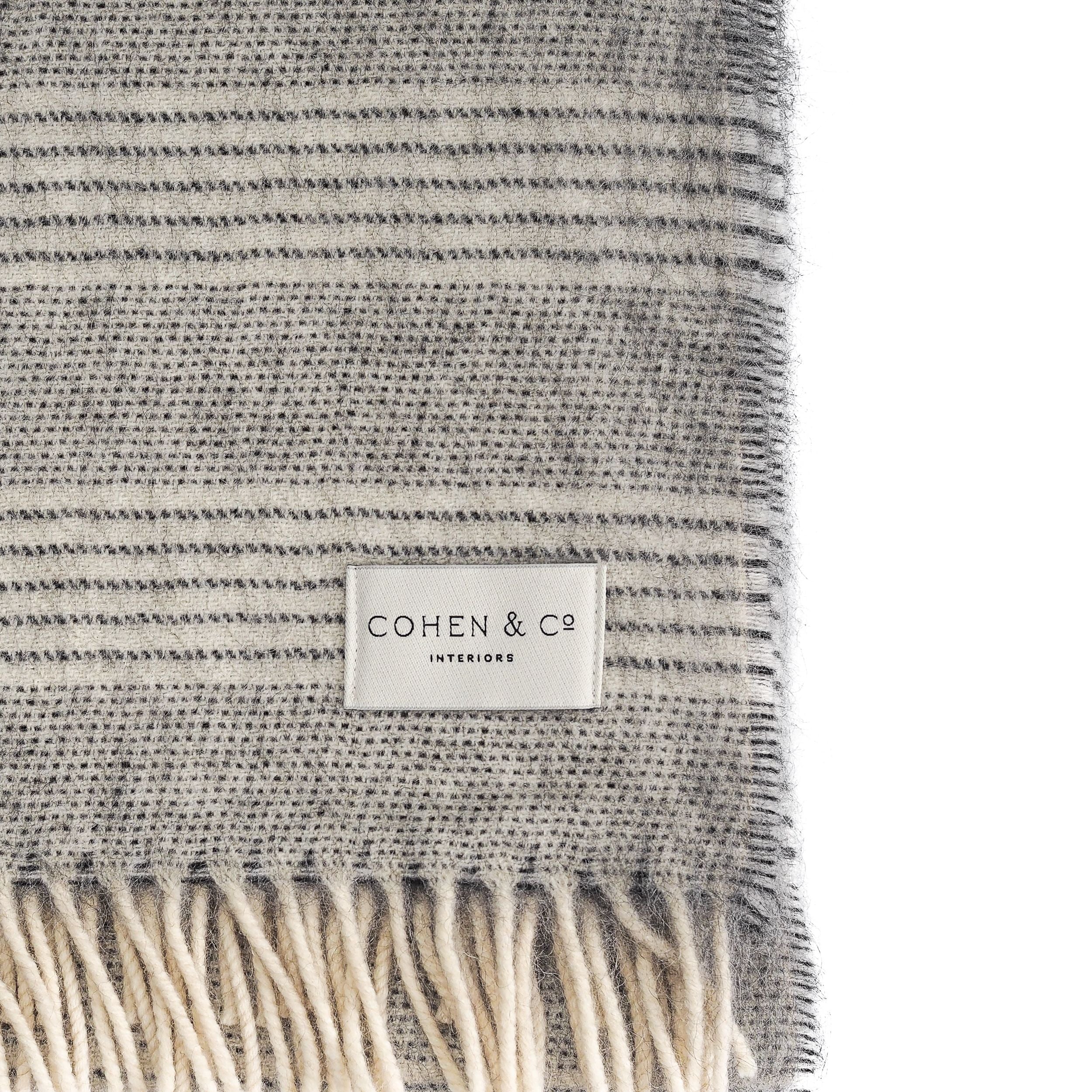Ottie Alpaca & Merino Lambswool Throw - Grey