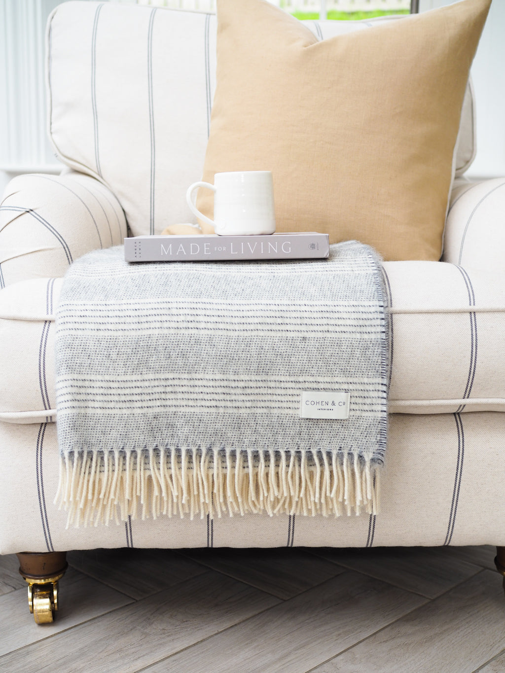 Ottie Alpaca & Merino Lambswool Throw - Grey