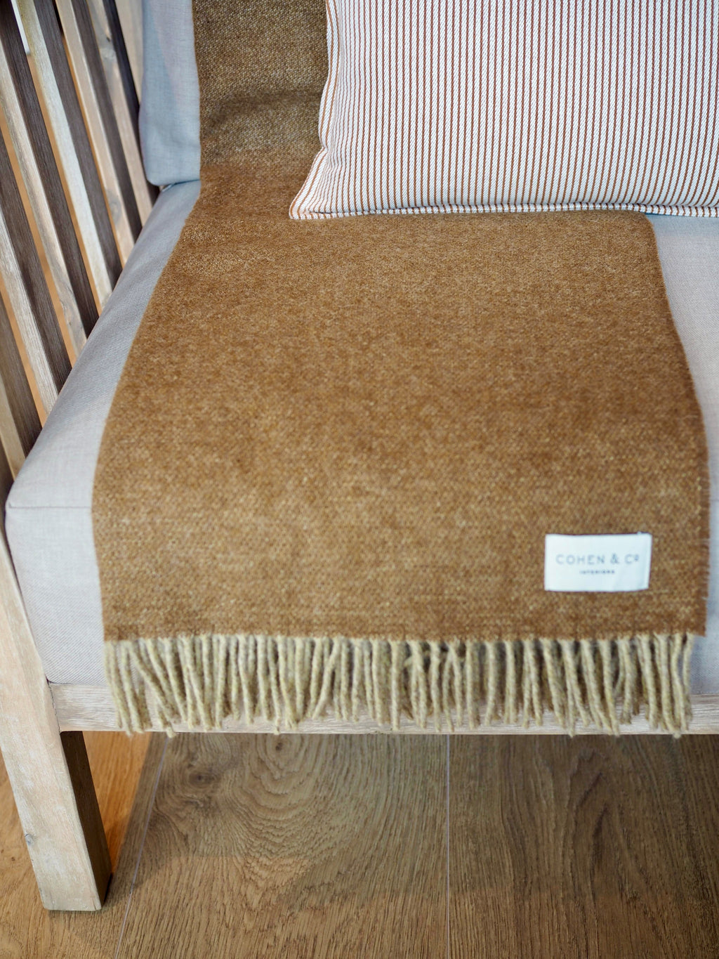 Rory Super Soft Merino Wool Throw Chestnut