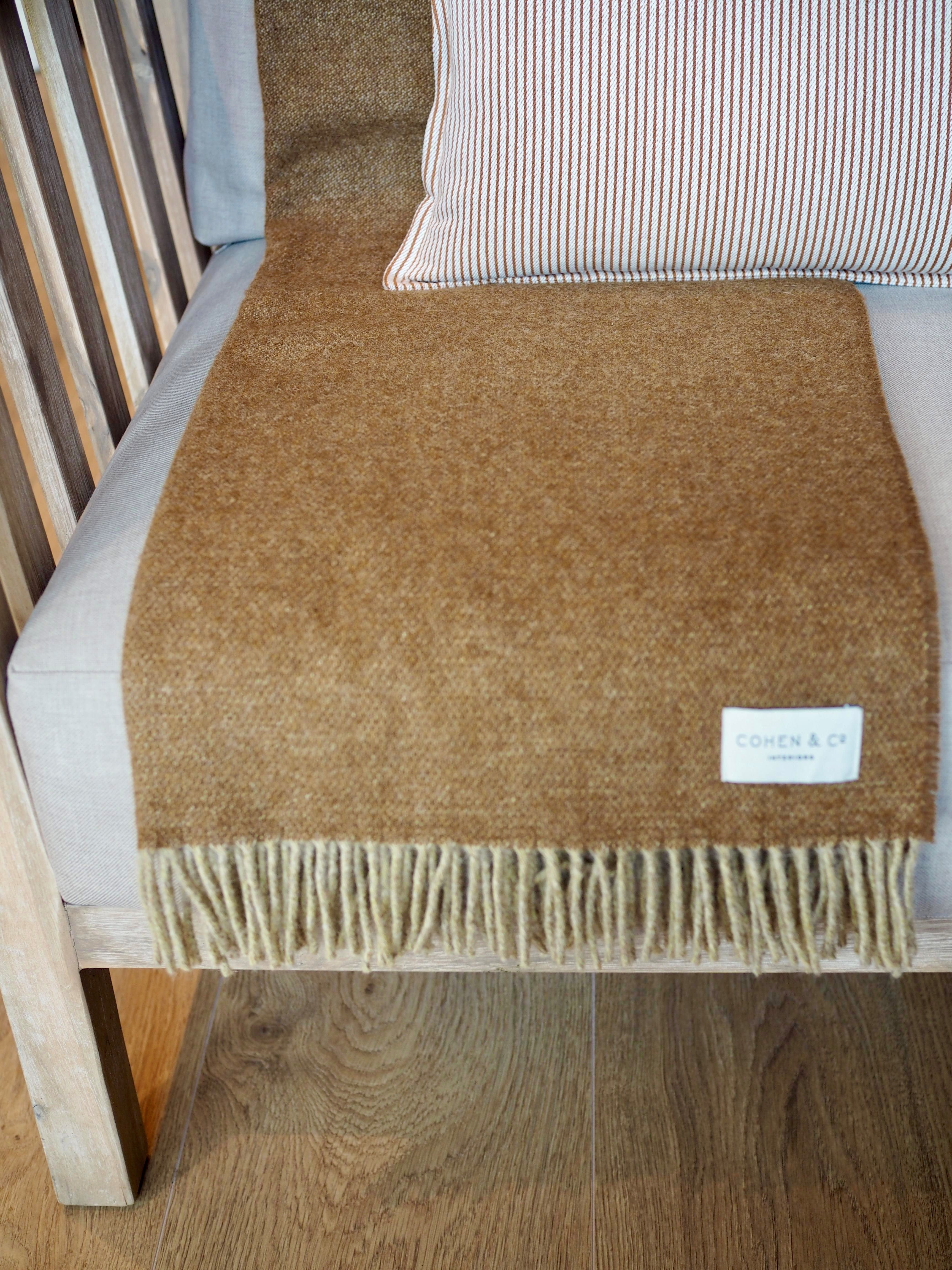Rory Super Soft Merino Wool Throw Chestnut