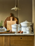 Enamel Potato Store - White