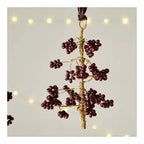 Tanu Mango Wood Beaded Decoration Brown (Set of 3)
