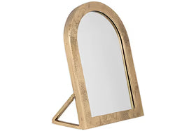 Cayce Cast Vanity Mirror - Antique Brass