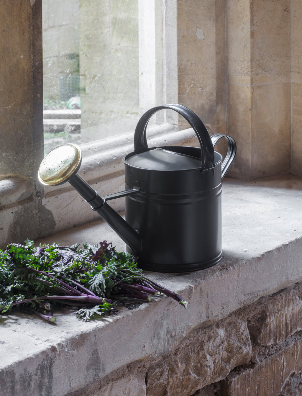 CLASSIC WATERING CAN 5L - POWDER COATED STEEL, CARBON