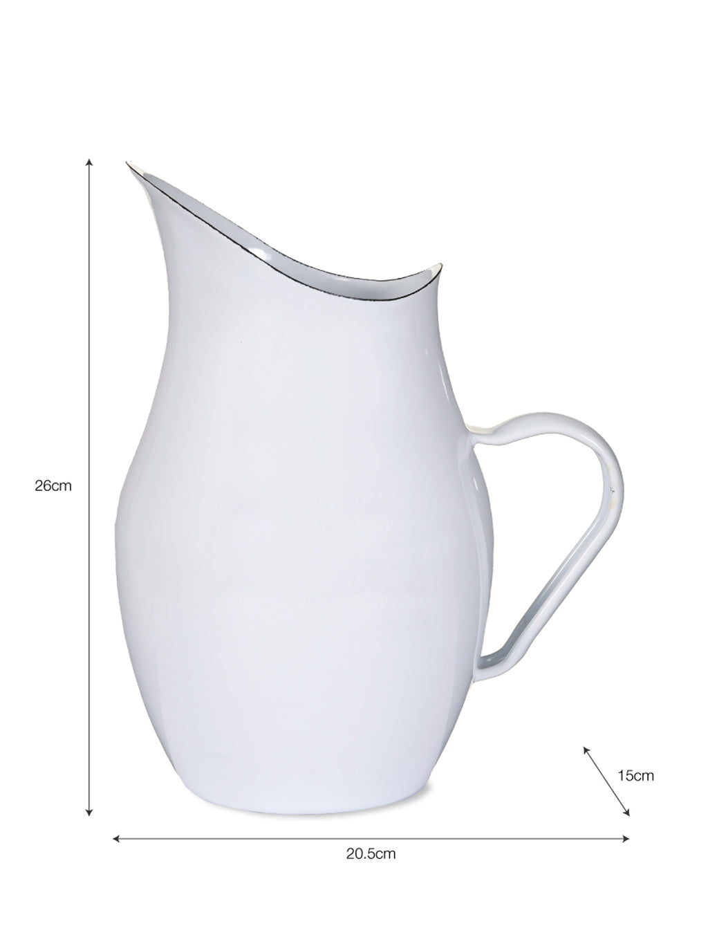 Enamel Pitcher - White