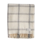Whinnie Merino Lambswool Throw - White Pearl