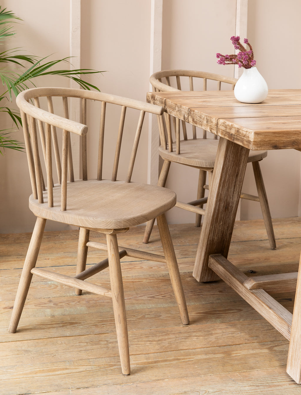 Curved Back Armchair Pair