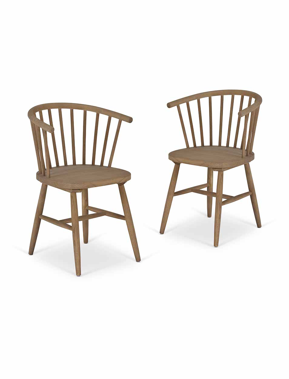 Curved Back Armchair Pair