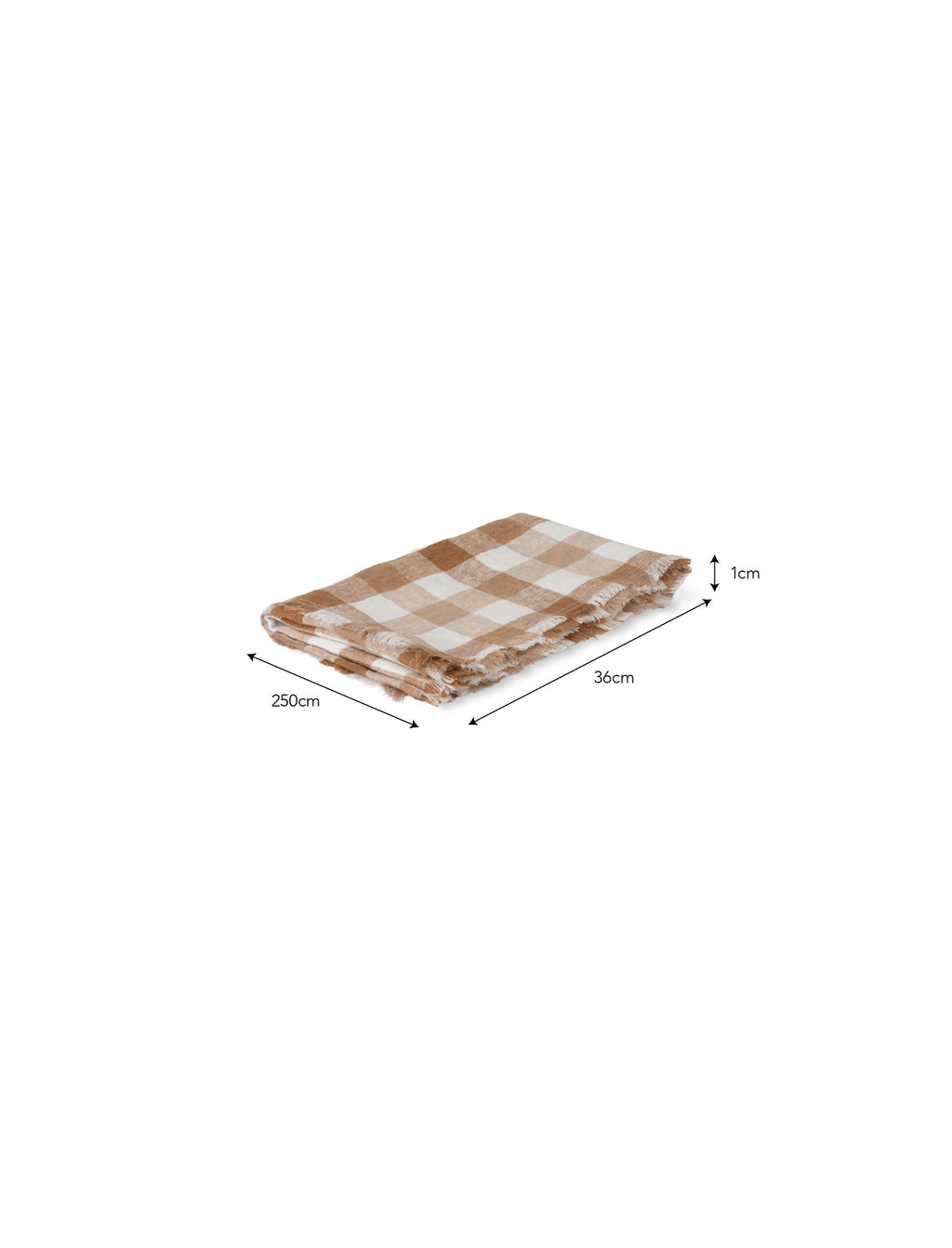 Lovatt Checked Table Runner - Linen, Truffle