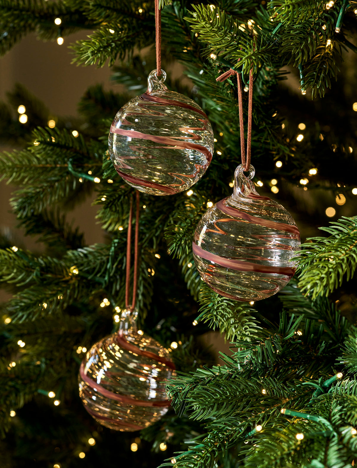 Bowood Christmas Baubles - Glass Cocoa
