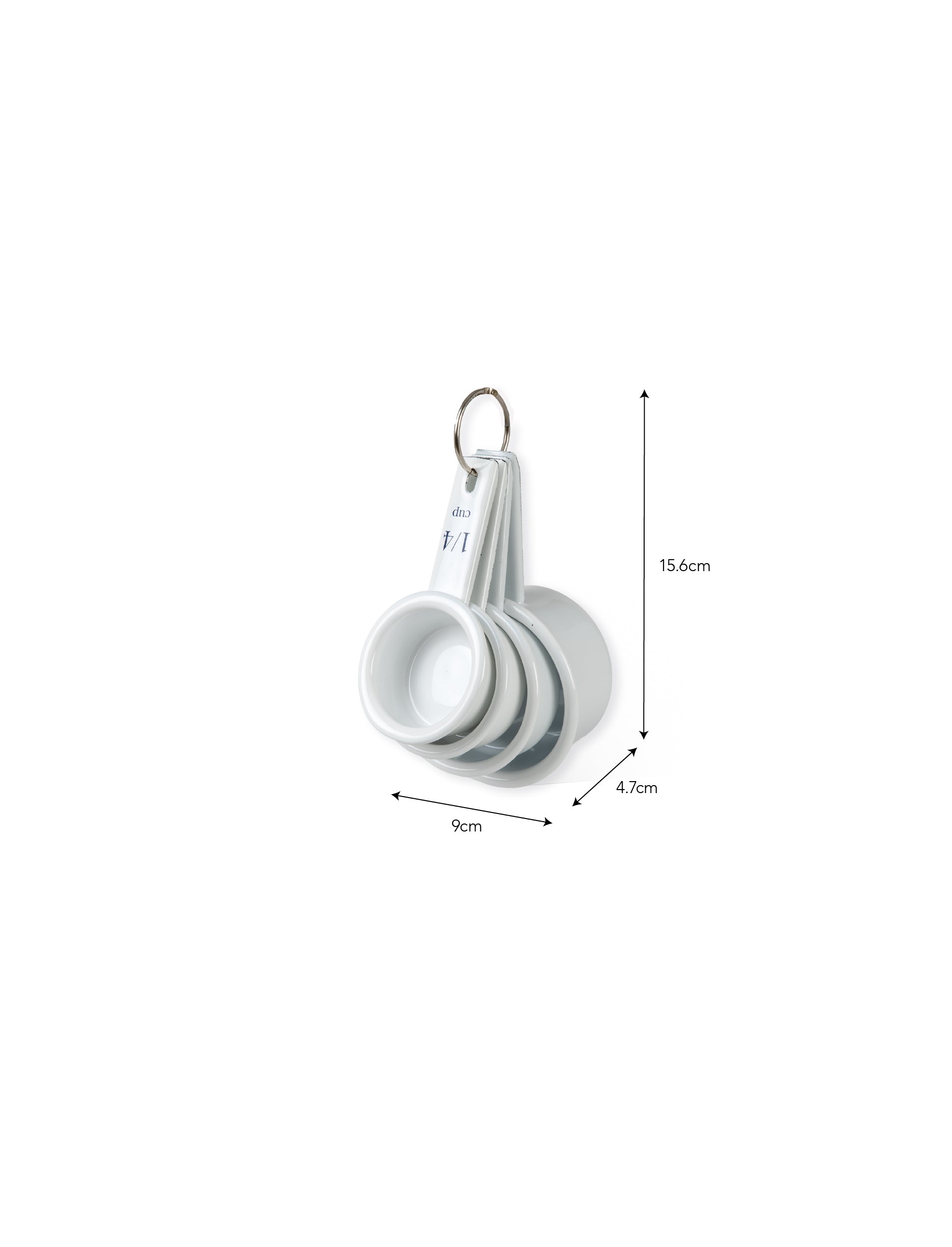 Enamel Measuring Cups White