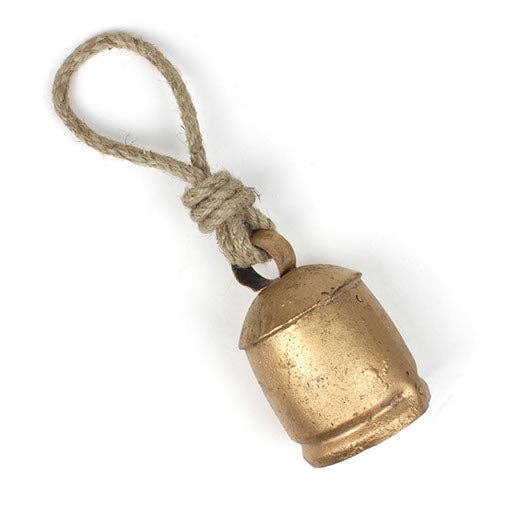 Vintage Cow Bell on Rustic Rope