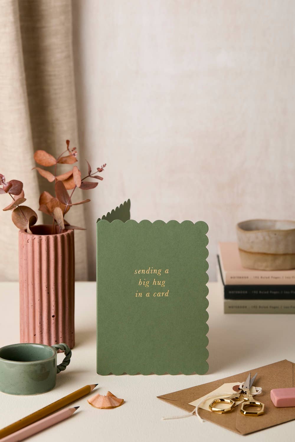 Sending a Big Hug - Scalloped Card