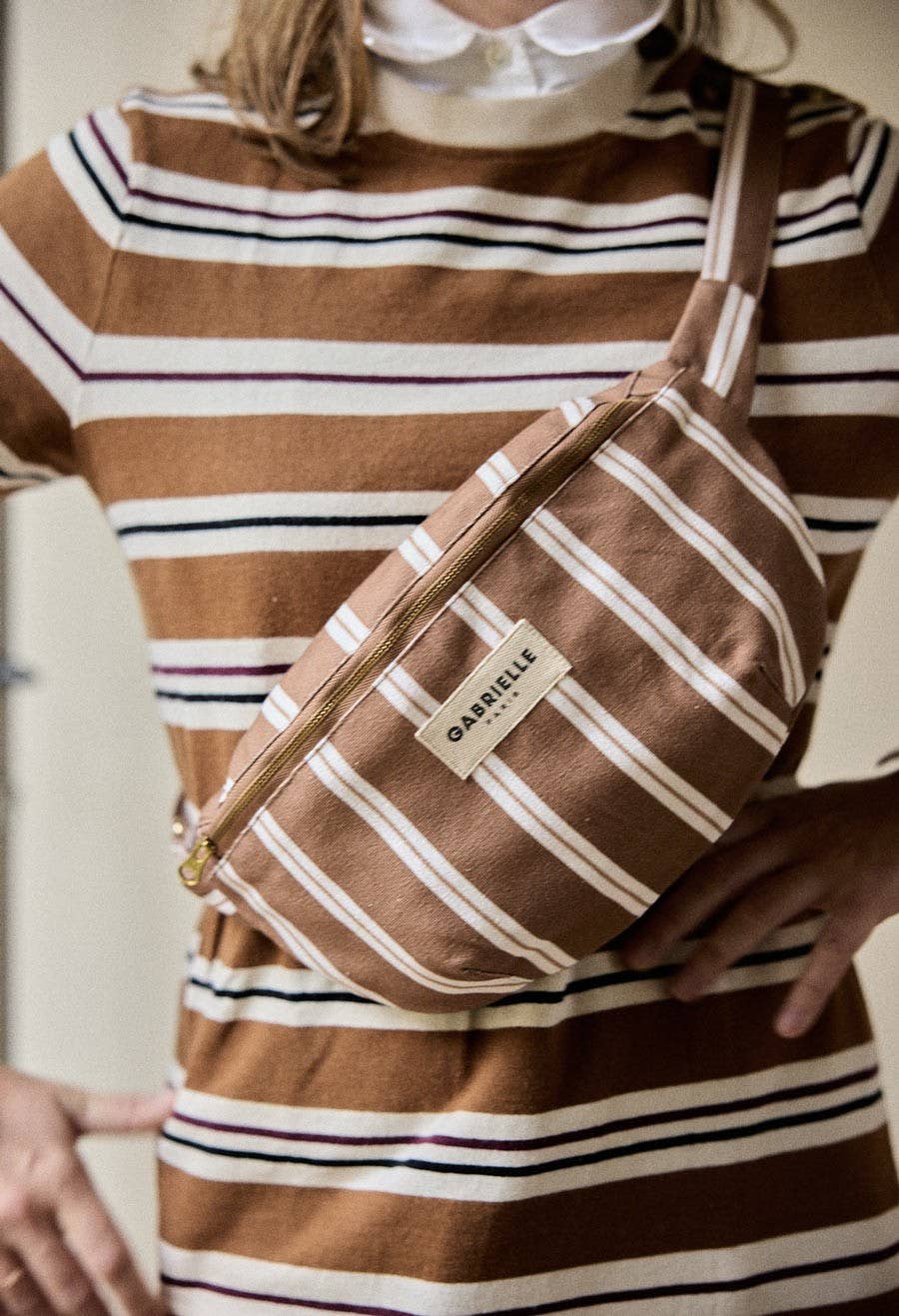 Gabrielle Bum Bag - Hazelnut Stripes
