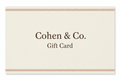 Cohen & Co Gift Card
