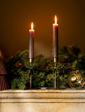 Antique Brass Bow Candle Holders - Set of 2, Small