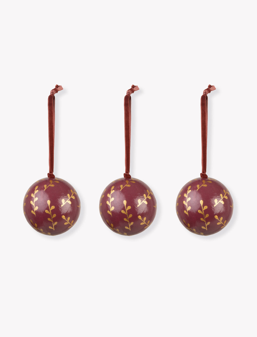 Dovedale Christmas Bauble - Berry and Gold