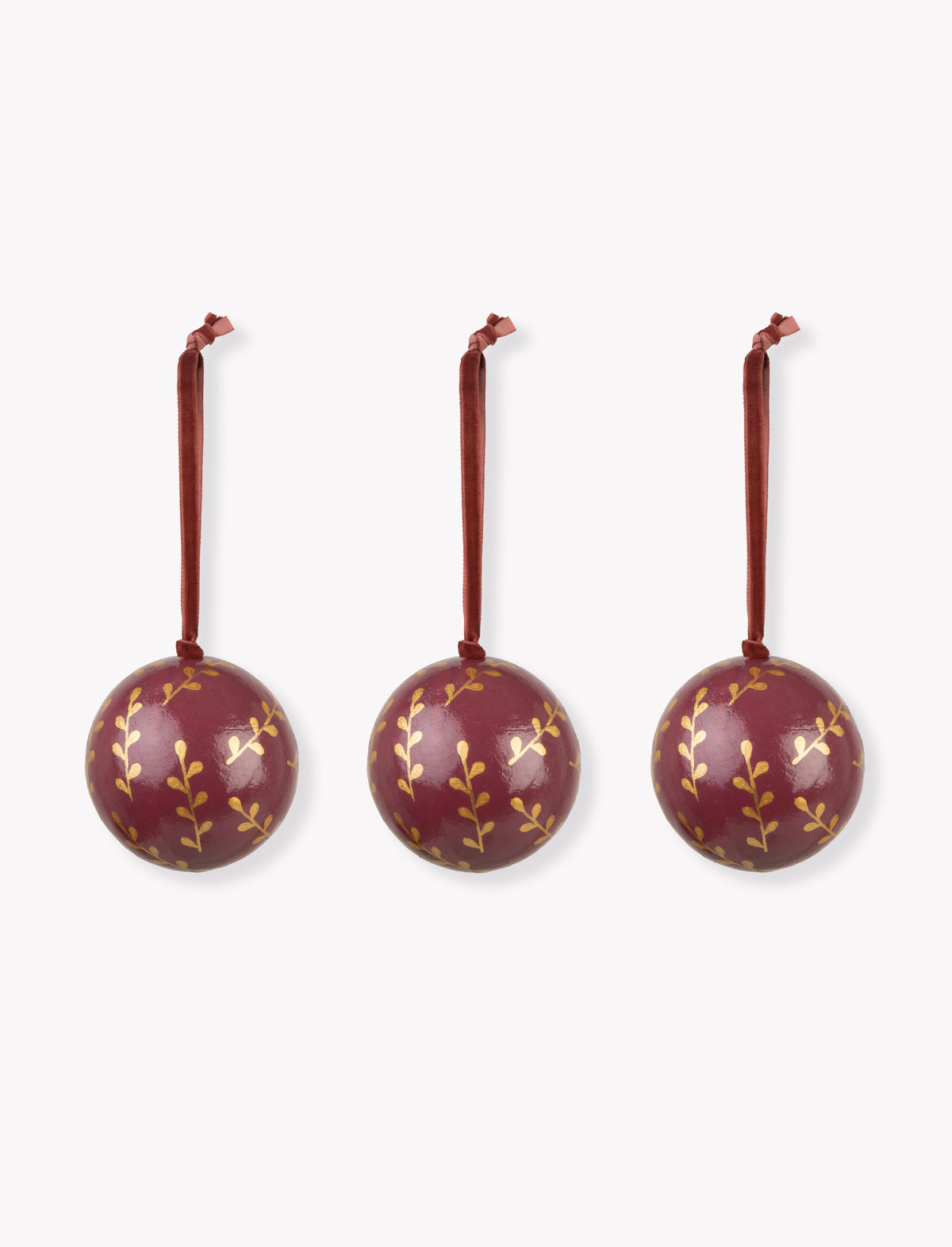 Dovedale Christmas Bauble - Berry and Gold
