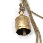 Four Vintage Bells on Rustic Rope