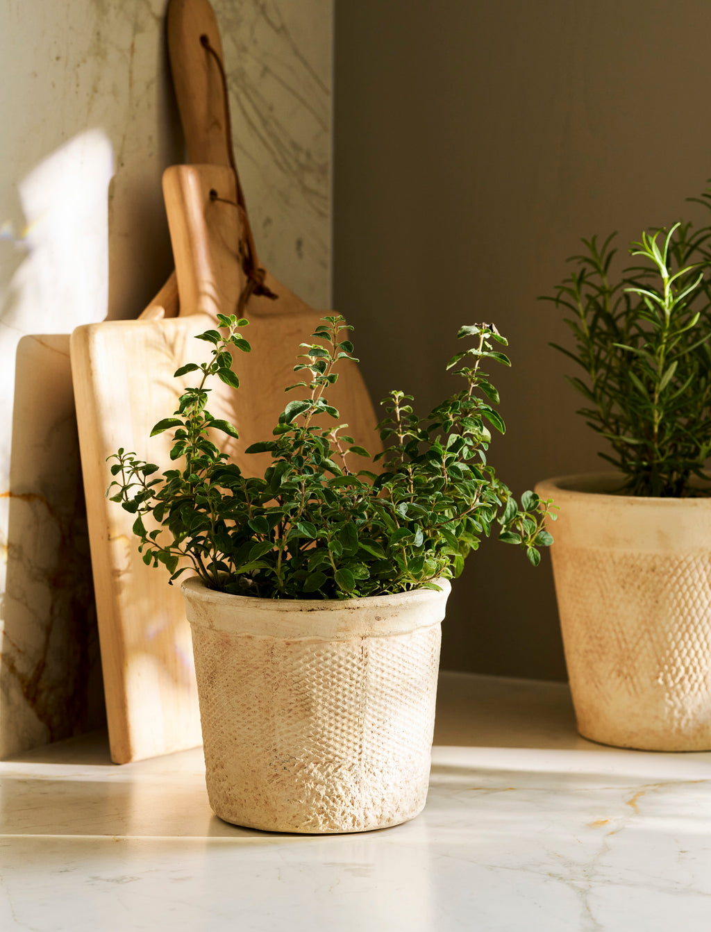 Dursley Textured Pot 16cm - Stoneware, Natural
