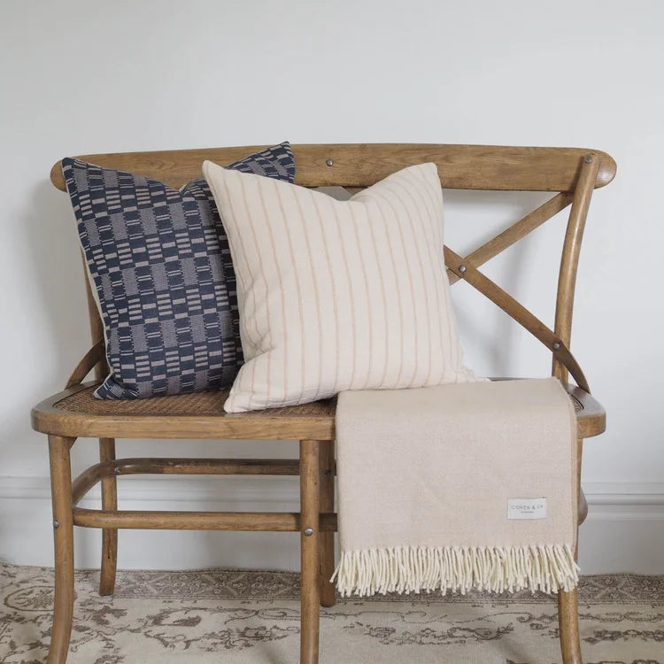 Everly Blue Chaingmai Cotton Cushion Cover