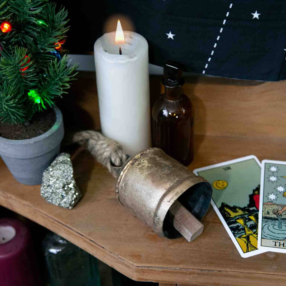 Vintage Cow Bell on Rustic Rope
