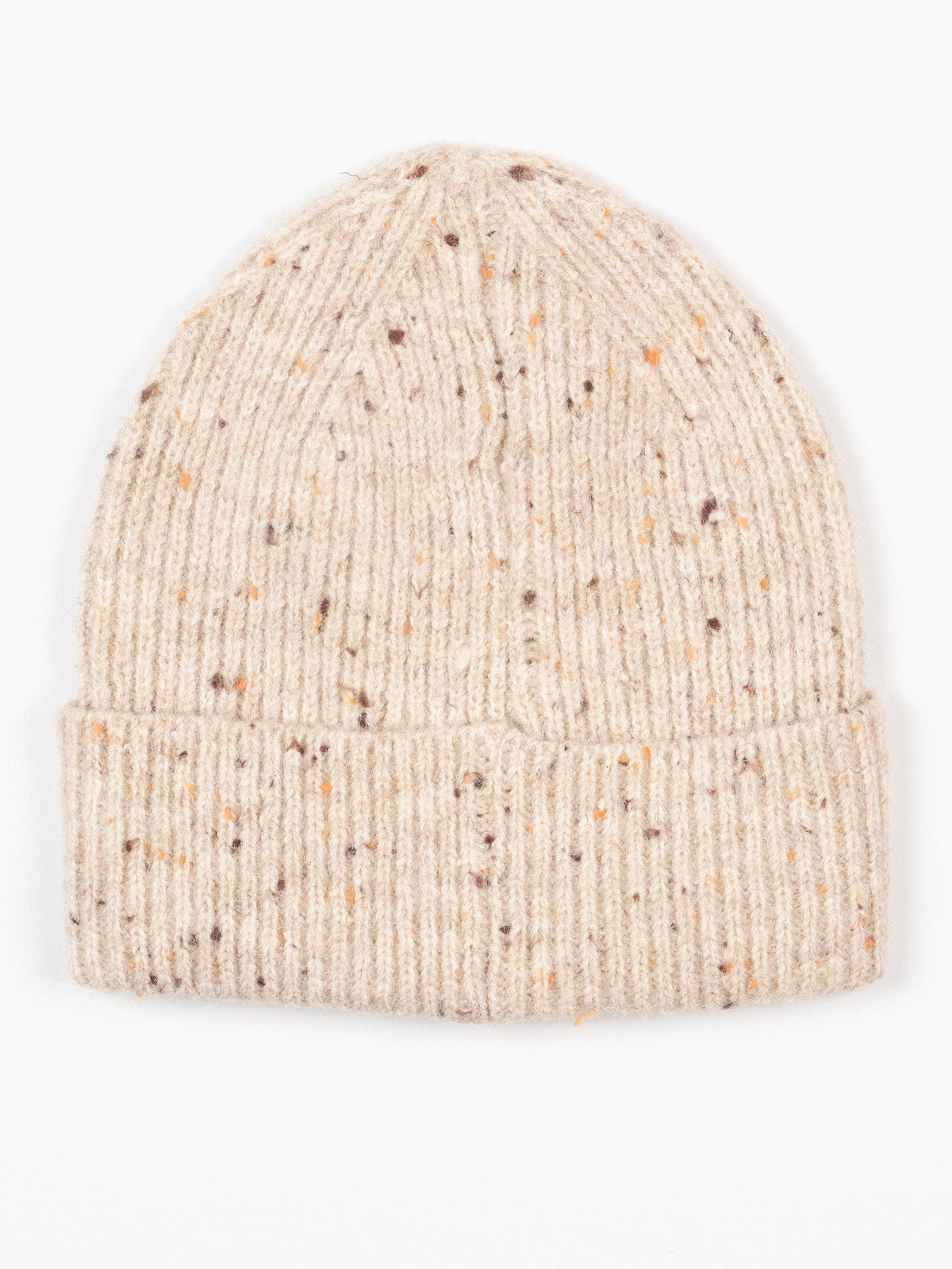Woolen Beanie hat - Cream Marl