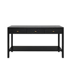 Lucas Oak Three Drawer Console Table