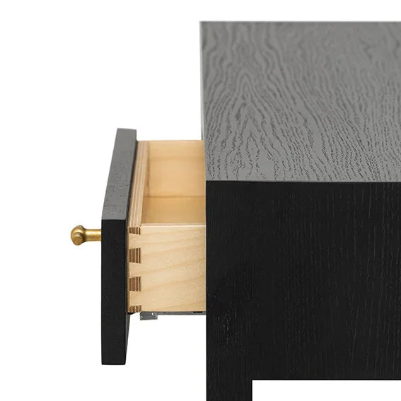 Lucas Oak Three Drawer Console Table