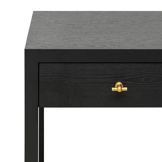 Lucas Oak Three Drawer Console Table