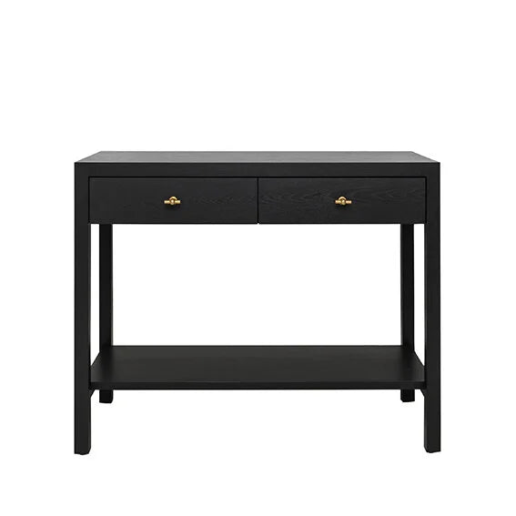 Lucas Oak Two Drawer Console Table