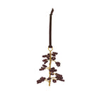 Tanu Mango Wood Beaded Decoration Brown (Set of 3)